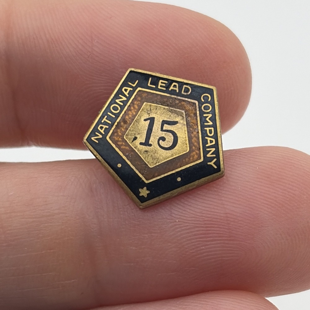 Vintage National Lead Company 15 Years Service Employee Lapel Hat Pin NO BACK - Picture 1 of 3